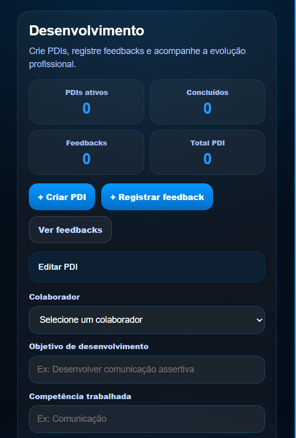 Desenvolvimento sem PDI