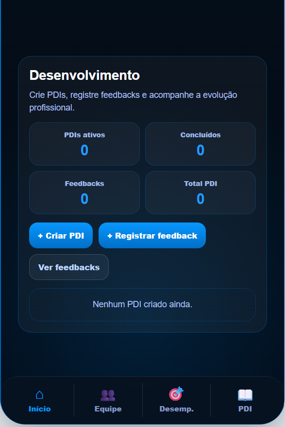 Tela desenvolvimento